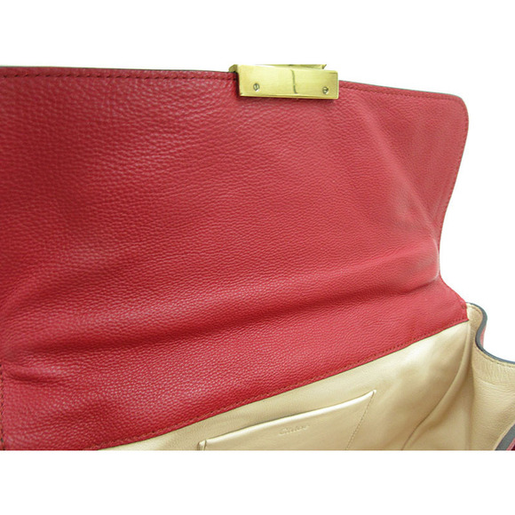 Chloe Leather Elsie Red Bag Shoulder Chain - Picture 8 of 8